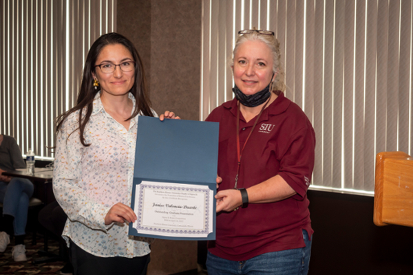 Janice Valencia D receives Sigma Xi award