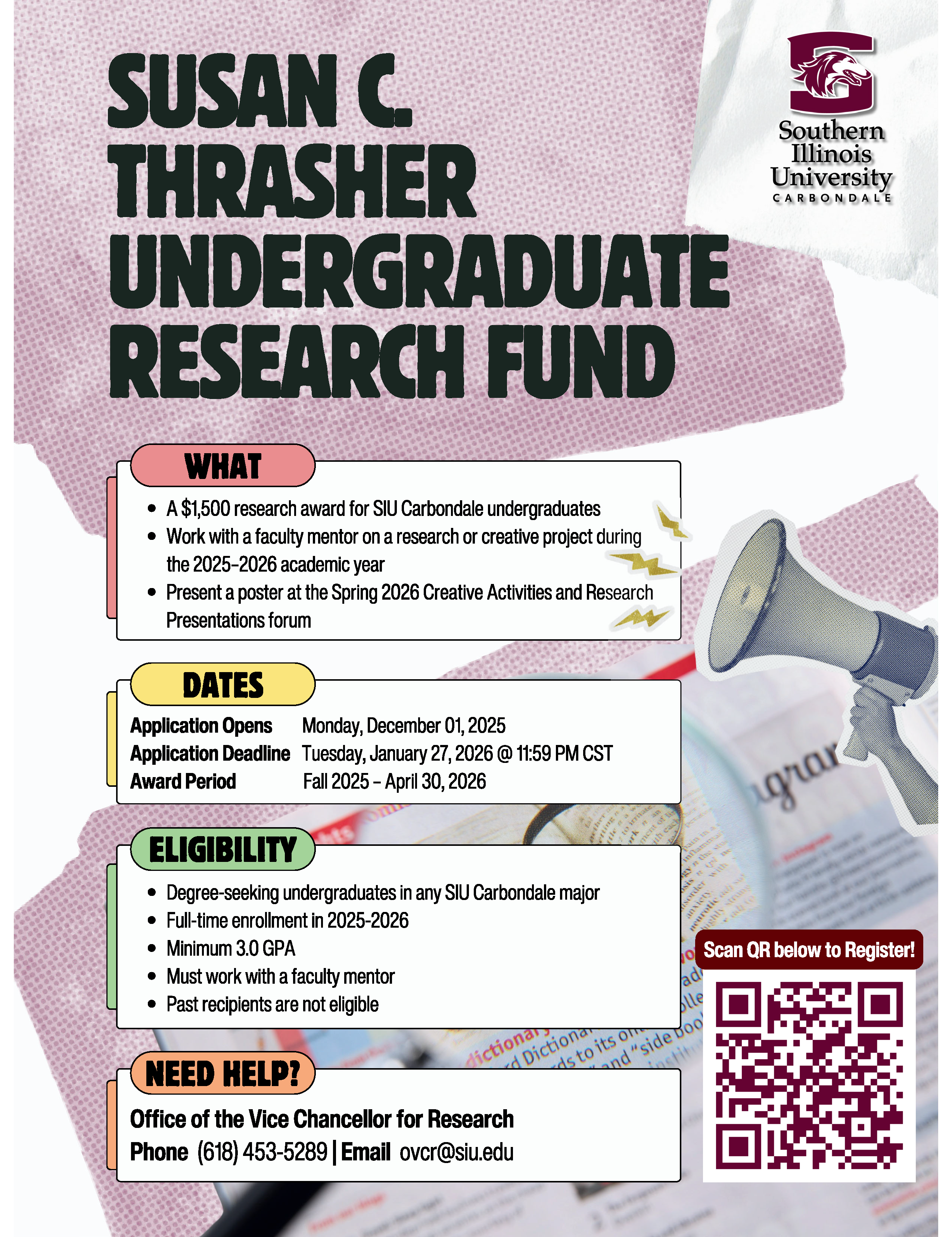 Susan C. Thrasher Award Flyer