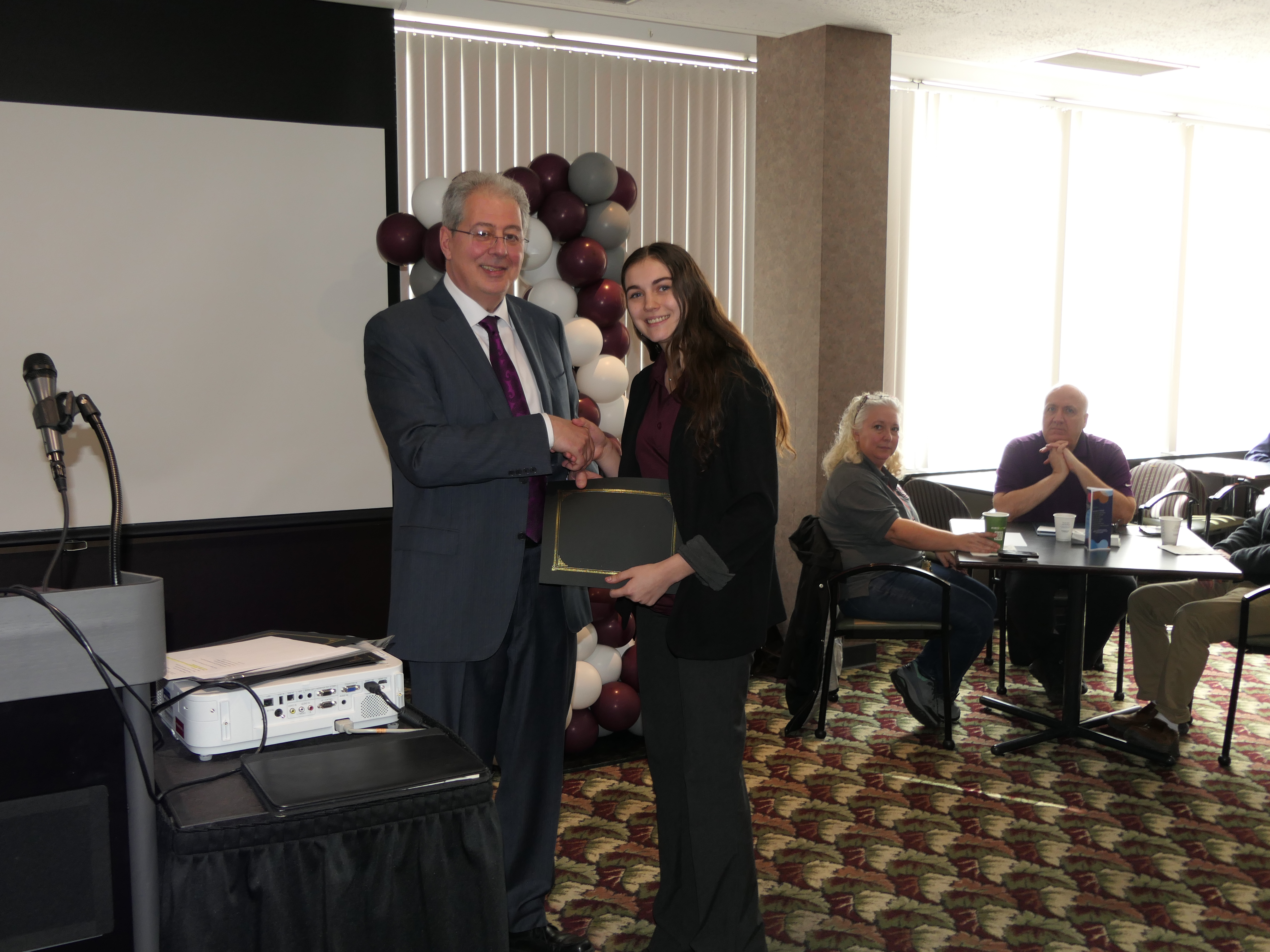 Awards presented from the VCR